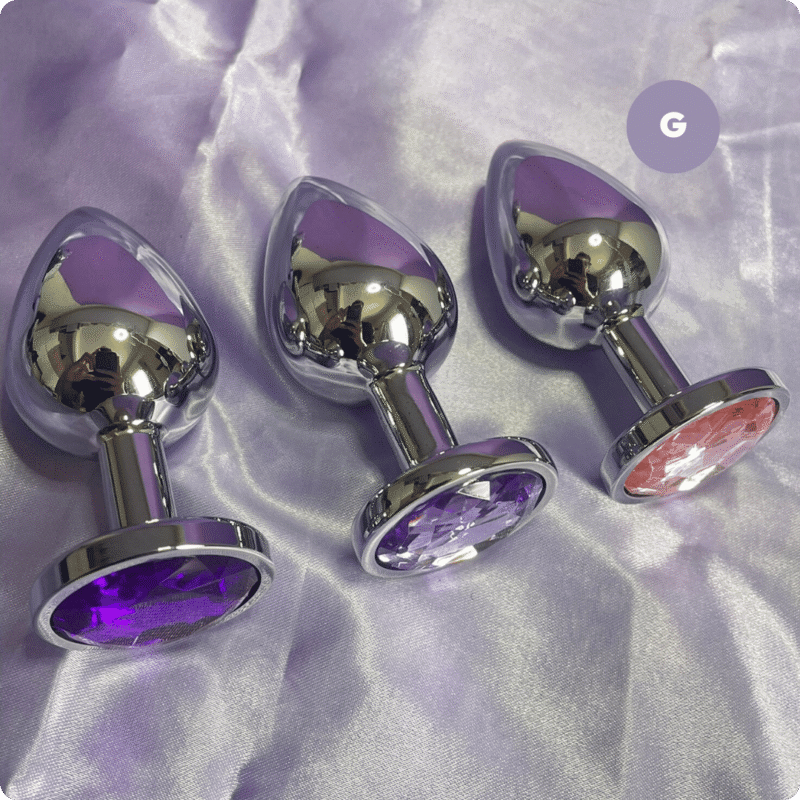 plug anal g cristal arredondado