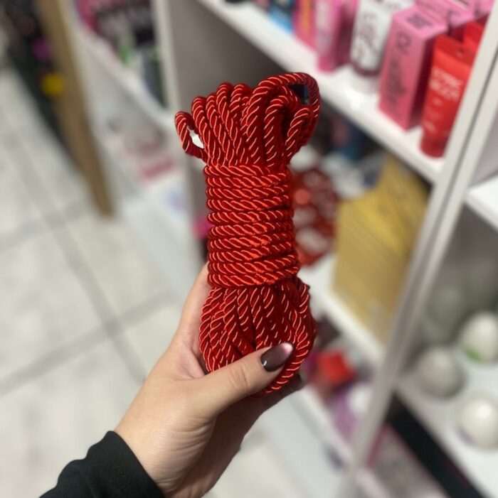 corda sado de poliéster 10 metros vermelha