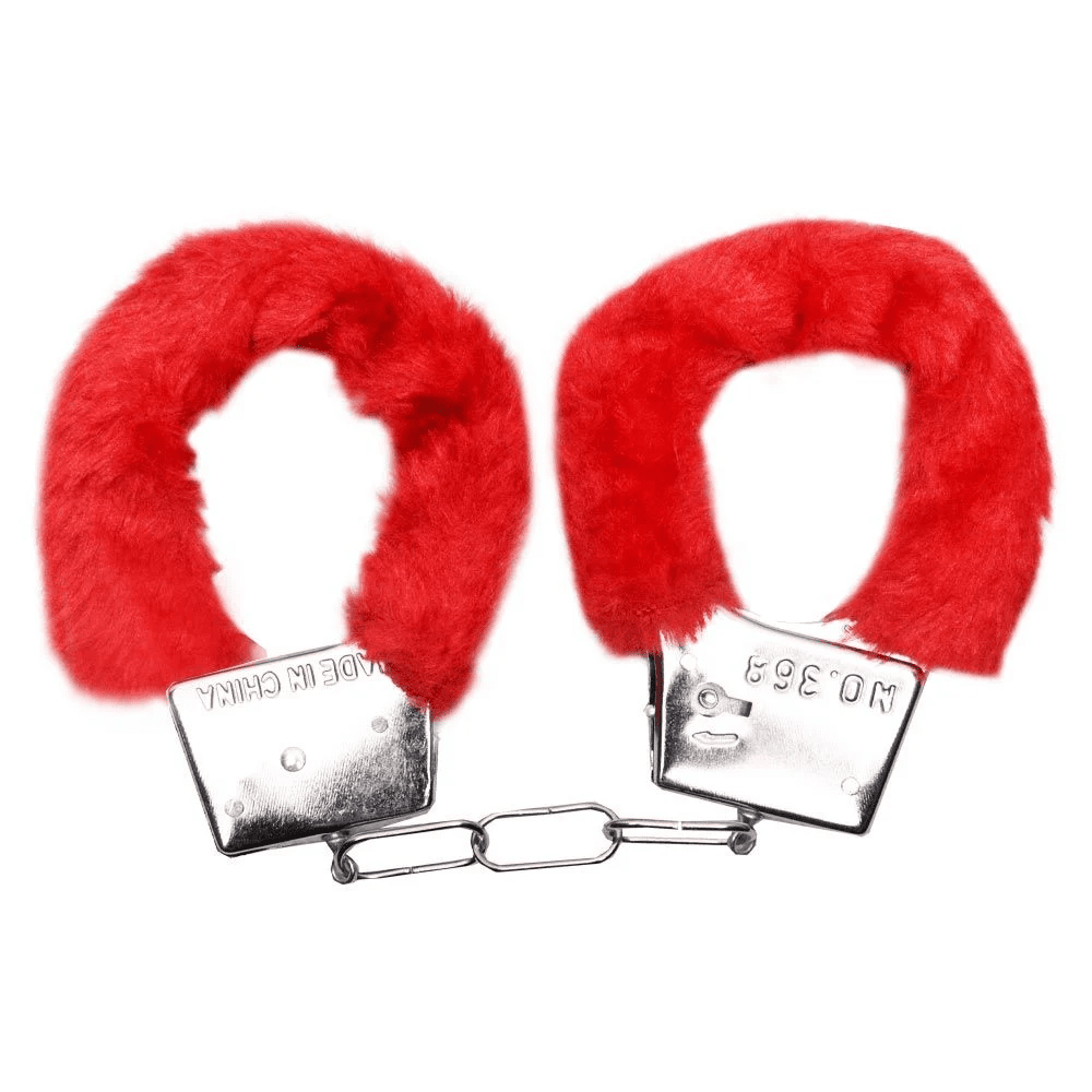 algema de metal peluciada vermelho algema de metal peluciada vermelho