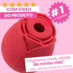 sugador estimulador de clitóris por pulsação em formato de rosa