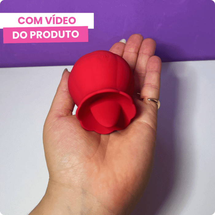 vibrador com estimulador de clitóris em formato de língua