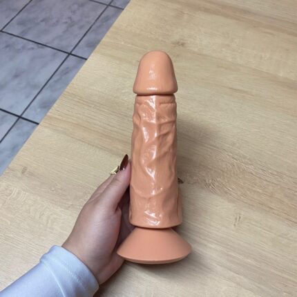pênis prótese realística 20 x 5 com escroto e ventosa