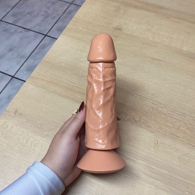 pênis prótese realística 20 x 5 com escroto e ventosa