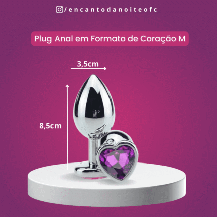 plug anal em formato de coração m