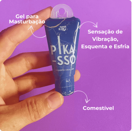 pikasso gel comestível esquenta, gela e vibra 18g