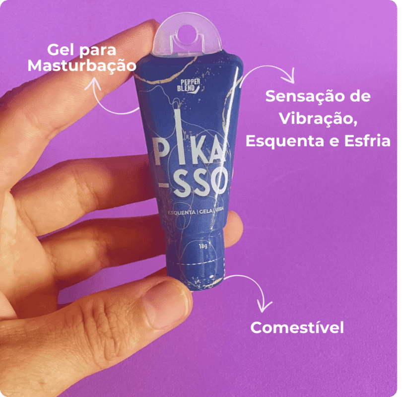 pikasso gel comestível esquenta, gela e vibra 18g