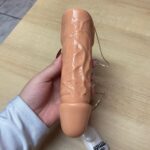 pênis prótese realística 20 x 5cm com vibrador