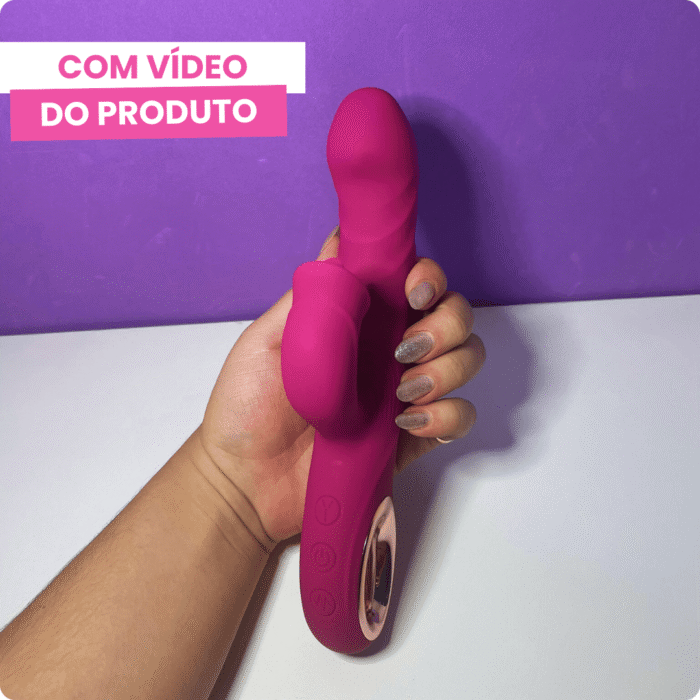 vibrador vai e vem com estimulador de clitóris emily