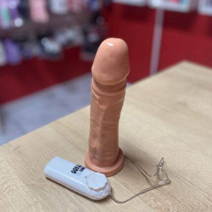 pênis prótese realística 18 x 4 cm com vibrador