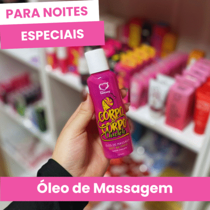 Óleo de massagem beijável hot corpo a corpo chiclete