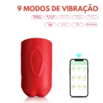 prótese peniana realista com vai e vem, aquecimento e controle remoto (14,5 cm) (cópia)