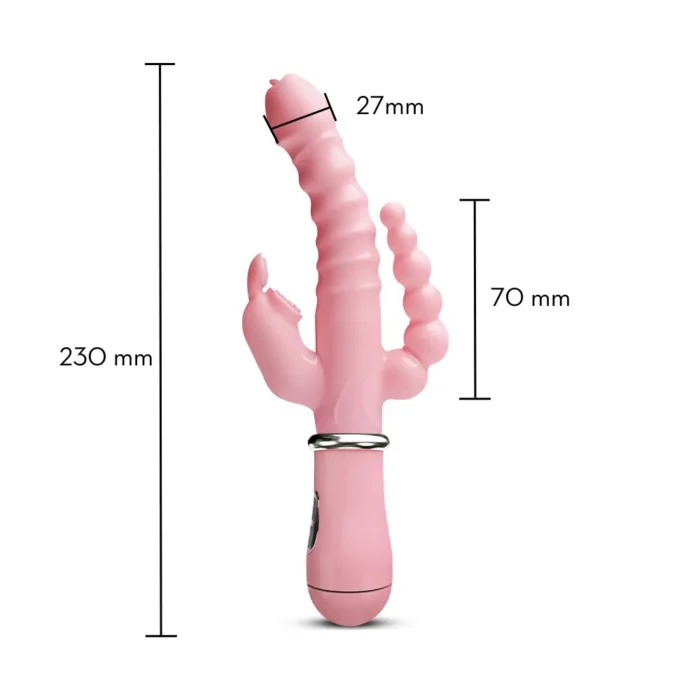 vibrador com estimulação tripla recarregável