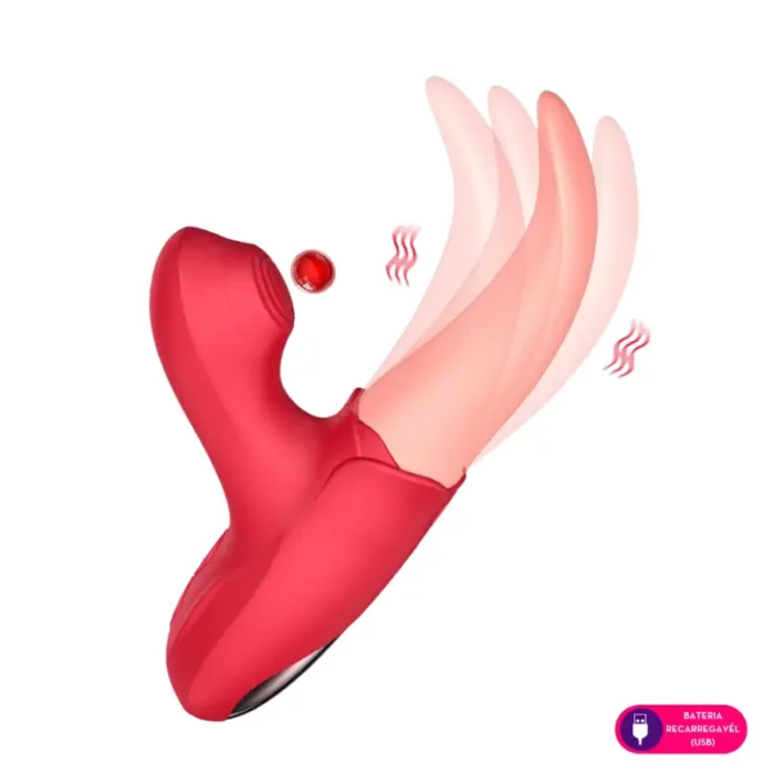vibrador estimulador de clitóris em formato de língua
