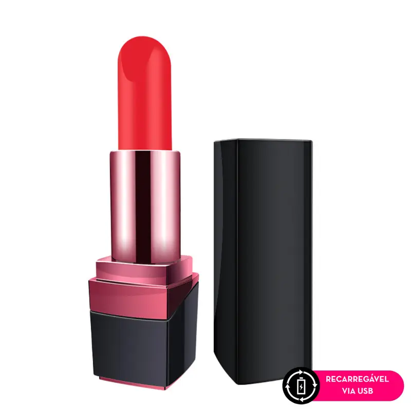 vibrador em formato de batom discreto