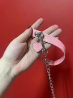 coleira com guia de corrente sado