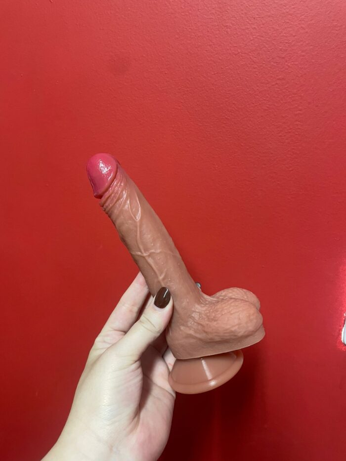 pênis prótese maciça ultra realistica 20 x 3cm com ventosa