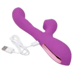 vibrador ponto g com sugador de clitóris e 10 pulsações licker