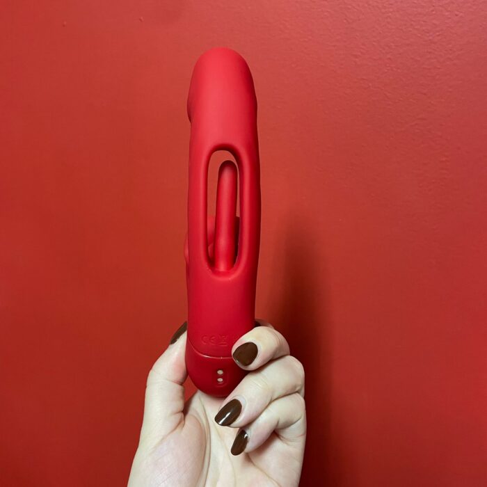 vibrador 3 em 1 com língua e boca estimuladora
