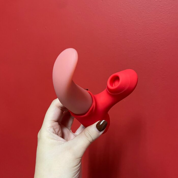 vibrador 3 em 1 com língua e boca estimuladora