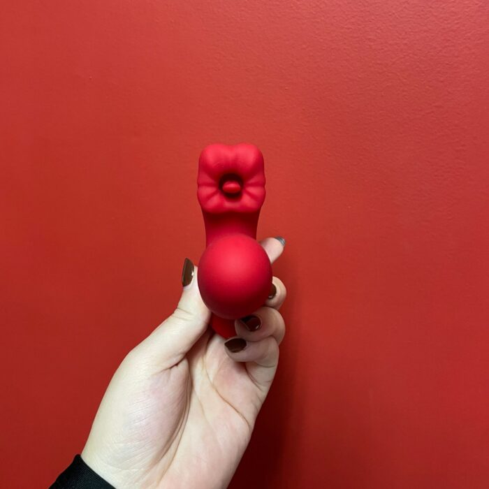 vibrador 3 em 1 com língua e boca estimuladora