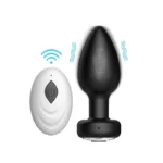 plug anal com vibrador e controle plug silicone