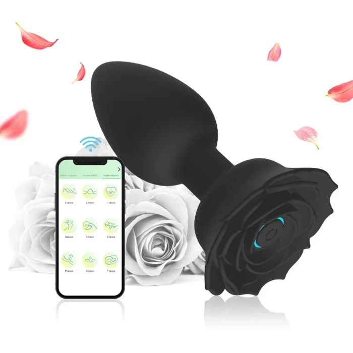 plug anal com vibrador por app plug silicone
