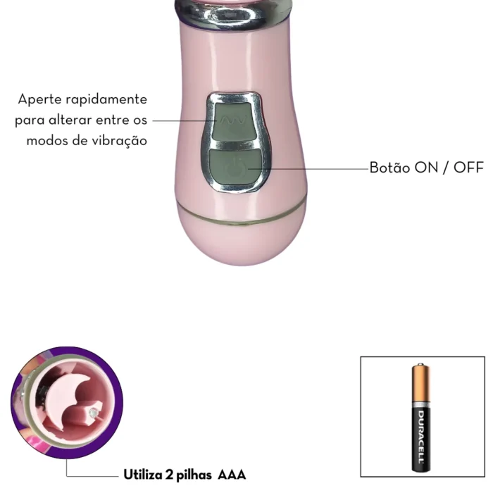 vibrador com estimulação tripla a pilha