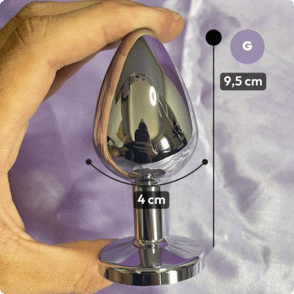 plug anal g cristal arredondado roxo