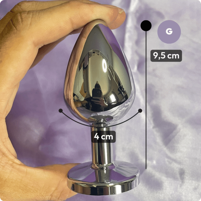 plug anal g cristal arredondado roxo