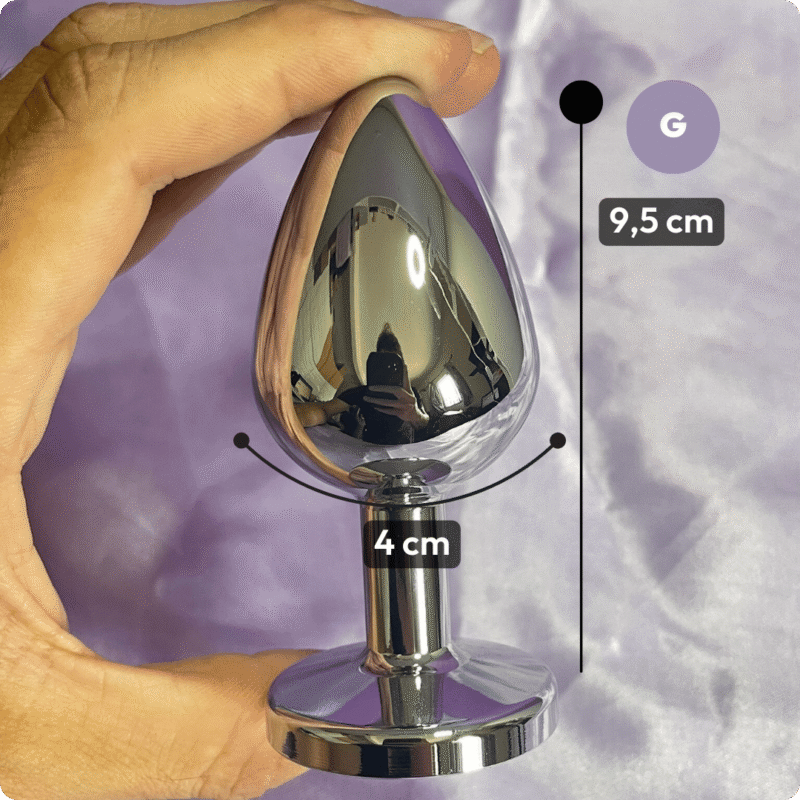 plug anal g cristal arredondado roxo
