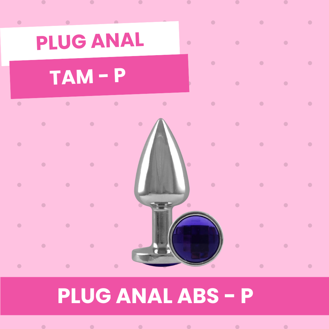 plug anal p abs prata cristal roxo plug anal p abs prata cristal roxo