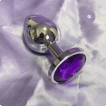 plug anal g cristal arredondado roxo